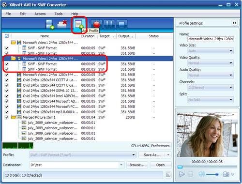 Xilisoft AVI to SWF Converter