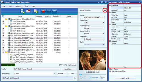 Xilisoft AVI to SWF Converter
