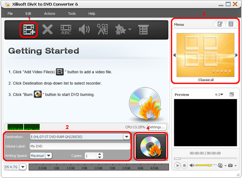 Xilisoft DivX to DVD Converter