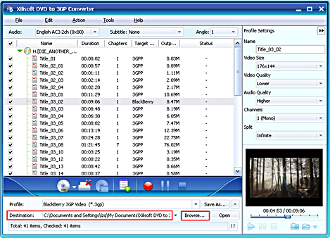 Xilisoft DVD to 3GP Converter