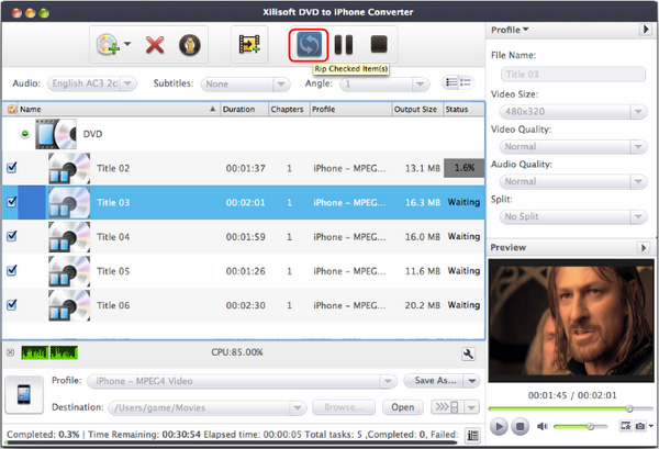 Xilisoft DVD to iPhone Converter for Mac