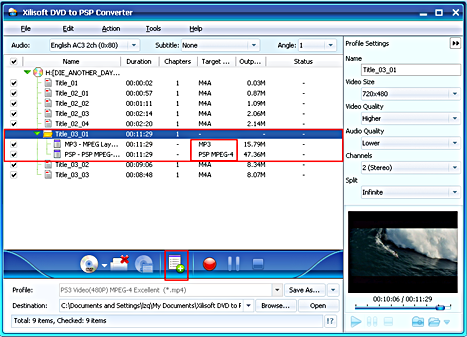Xilisoft DVD to PSP Converter