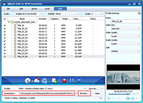 Xilisoft DVD to WMV Converter