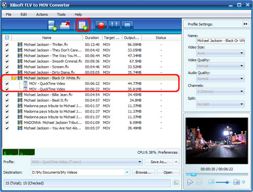 Xilisoft FLV to MOV Converter