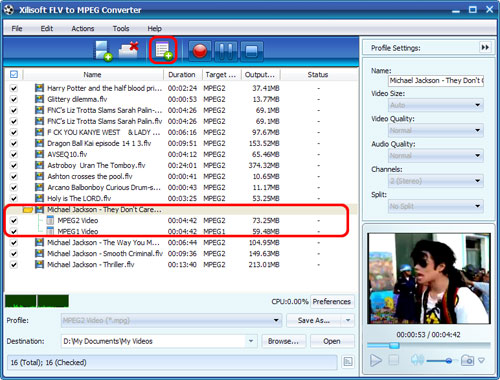Xilisoft FLV to MPEG Converter