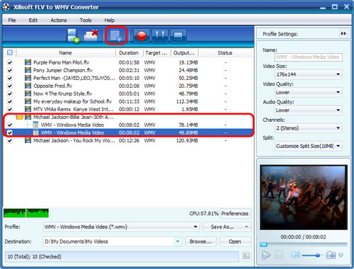 Xilisoft FLV to WMV Converter