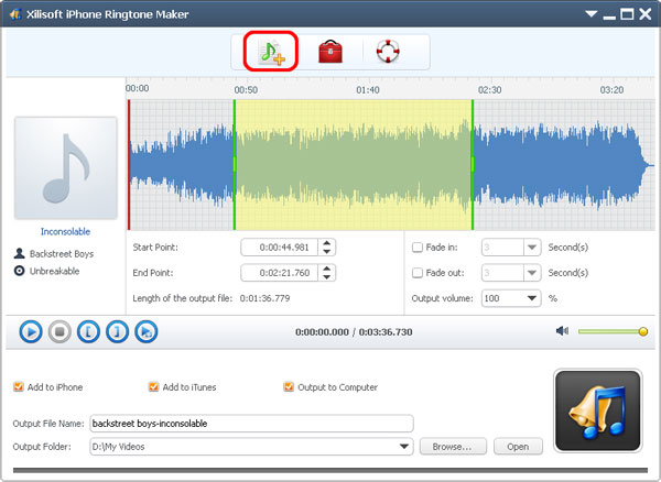 Xilisoft iPhone Ringtone Maker, make iPhone ringtone