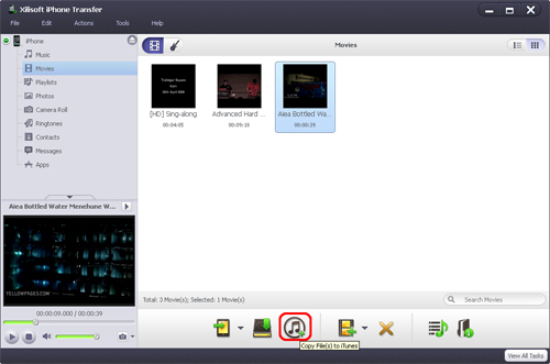 Transfer iPhone files to iTunes