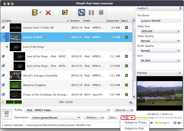Xilisoft iPod Video Converter for Mac