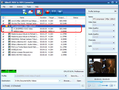 Xilisoft MOV to MP4 Converter