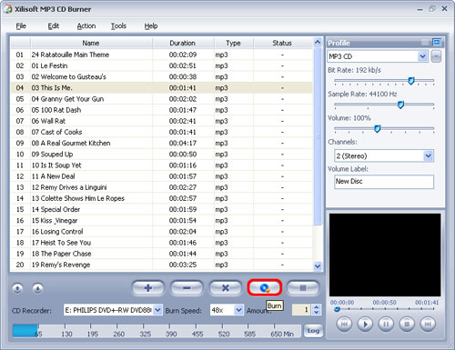 Xilisoft MP3 CD Burner