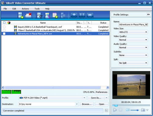 Convert videos to PSP, video converter, video to PSP converter