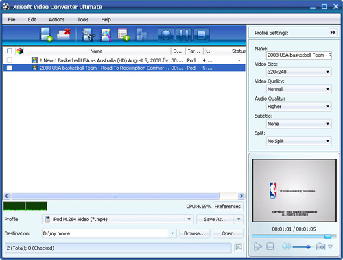 Convert FLV to iPod, FLV to iPod converter, video converter