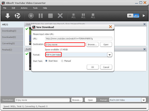 Download YouTube video, YouTube video converter, Convert YouTube video to PSP