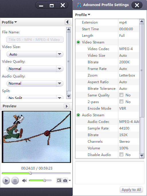 Xilisoft DVD to MP4 Converter - convert DVD to MP4, convert DVD to MPEG4