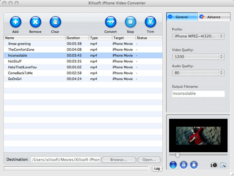 Xilisoft iPhone Video Converter for Mac - Mac iPhone video converter