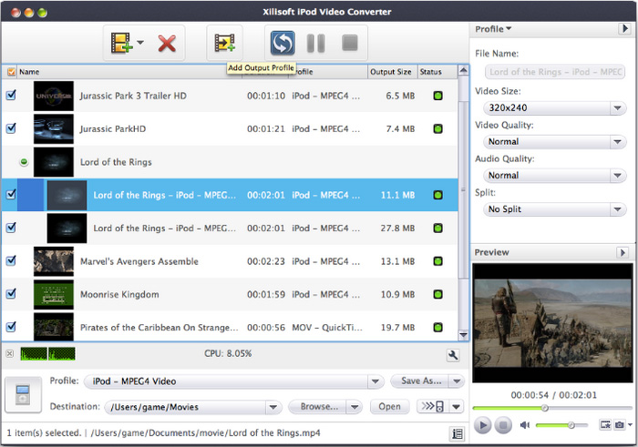 Xilisoft iPod Video Converter for Mac