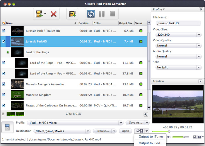Xilisoft iPod Video Converter for Mac