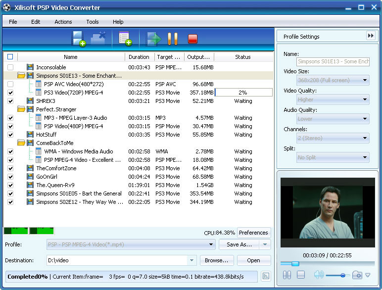 Xilisoft PSP Video Converter - PSP converter, video converter for PSP