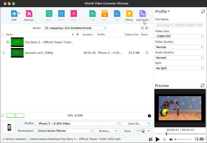 Xilisoft Video Converter Ultimate for Mac